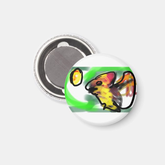 Fruit bat  art magnet (Vorderseite/Rückseite)