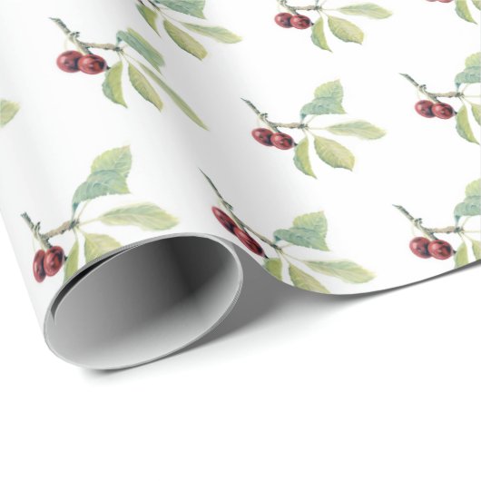 Fruit Cherry 004 — Wrapping Paper Geschenkpapier (Rolleneckpunkt)