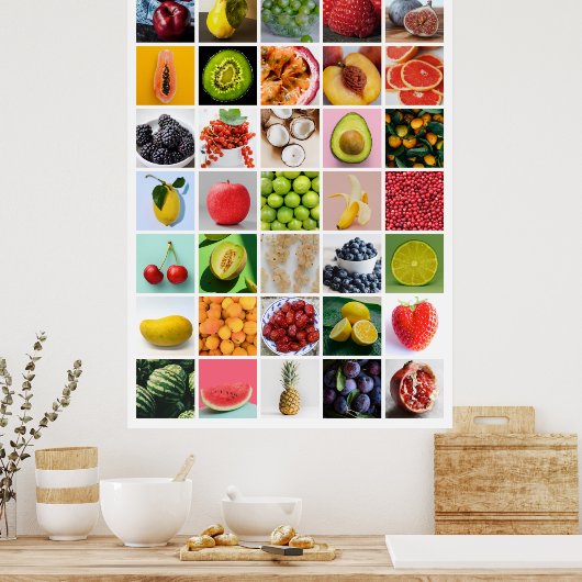 FRUIT Collage Poster (Küche)