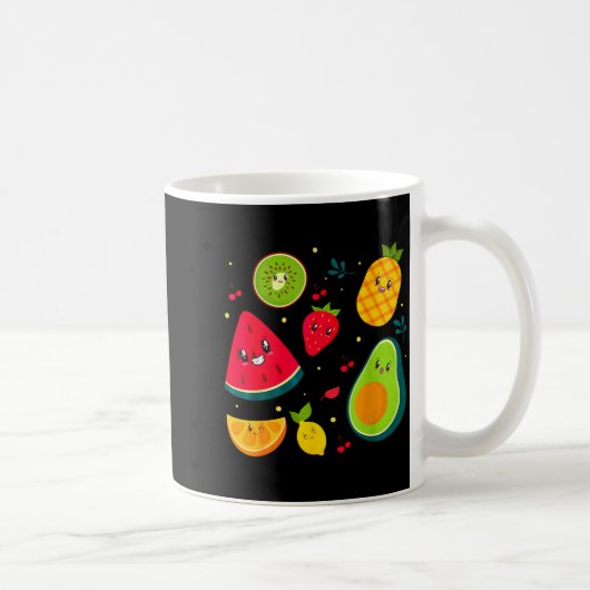 Fruit Costume Sweet Tea Fruit Salad Men Women Coup Kaffeetasse (Rechts)