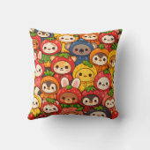 Fruit Friends Parade | Cute Animal Chibi Kissen (Rückseite)