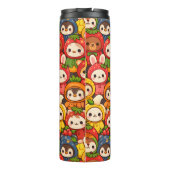 Fruit Friends Parade | Cute Animal Chibi Thermosbecher (Rückseite)