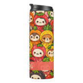 Fruit Friends Parade | Cute Animal Custom Thermosbecher (Nach rechts gedreht)
