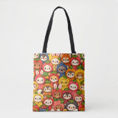 Fruit Friends Parade | Süße Tier Chibi Tasche (Vorderseite)