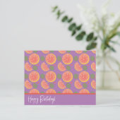 Fruit Grapefruit Confetti Muster Postkarte (Stehend Vorderseite)