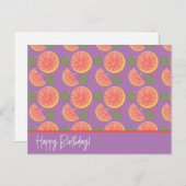 Fruit Grapefruit Confetti Muster Postkarte (Vorne/Hinten)