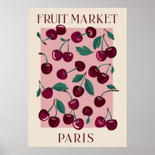 Fruit Marcket Paris | Aesthetic Paris Market Quote Poster (Vorne)