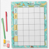 Fruit Memphis Pattern Homework Assignment Notizblock