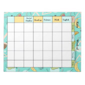Fruit Memphis Pattern Homework Assignment Notizblock (Vorderseite)