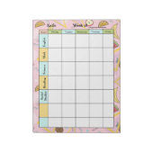 Fruit Memphis Pink Homework Assignment Notizblock (Rotiert)