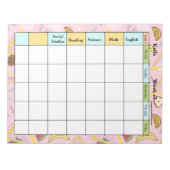 Fruit Memphis Pink Homework Assignment Notizblock (Vorderseite)