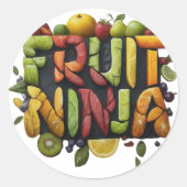 Fruit Ninja Runder Aufkleber (Vorderseite)