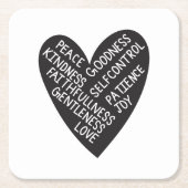 Fruit of spirit rechteckiger pappuntersetzer (Vorderseite)