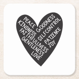 Fruit of spirit rechteckiger pappuntersetzer