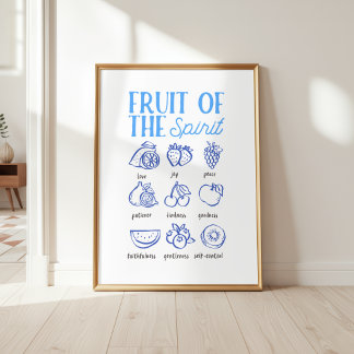 Fruit of the Spirit Christian Wall Art Poster