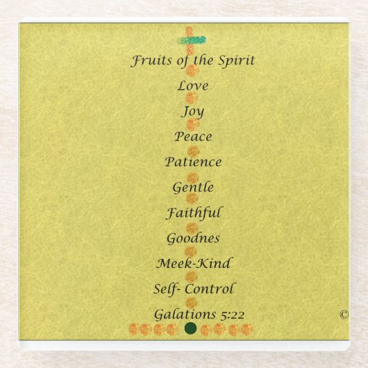 Fruit of the Spirit Coaster Glasuntersetzer (Vorderseite)