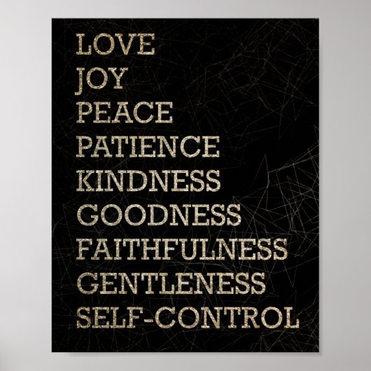 Fruit of the spirit - virtues - glitter poster (Vorne)