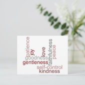 Fruit of the Spirit Word Art Postkarte (Stehend Vorderseite)