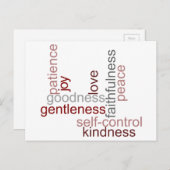 Fruit of the Spirit Word Art Postkarte (Vorne/Hinten)