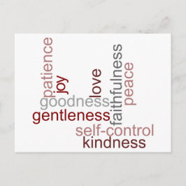 Fruit of the Spirit Word Art Postkarte