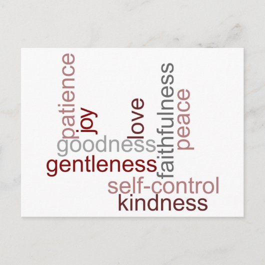 Fruit of the Spirit Word Art Postkarte (Vorderseite)