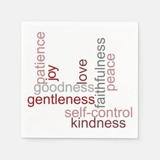 Fruit of the Spirit Word Art Serviette (Vorderseite)