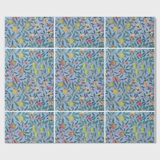 Fruit Pattern William Morris Geschenkpapier (Flach)