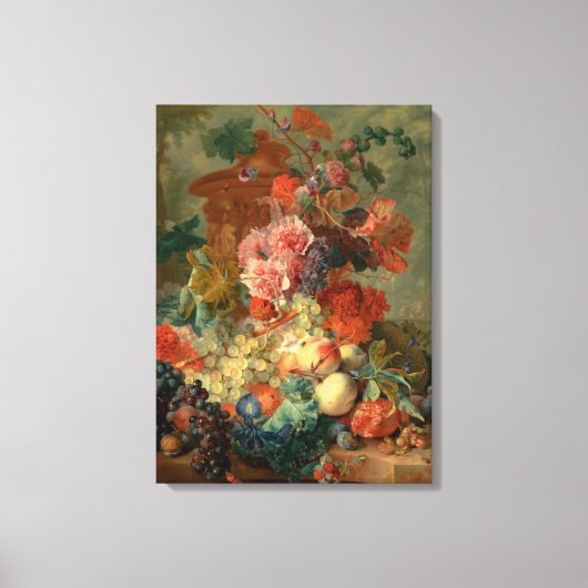 Fruit Piece, Jan Huysum - Gehen ,(1722) Leinwanddruck (Vorderseite)