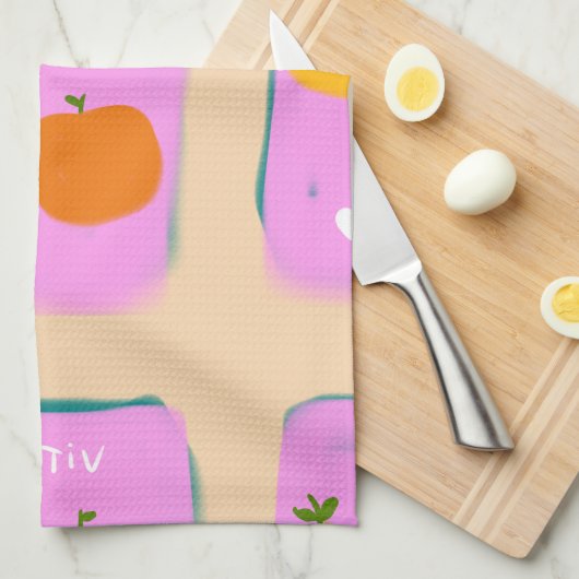 fruit print kitchen towel geschirrtuch (Viertel Falte)