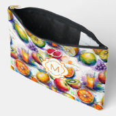 Fruit Punch Watercolor Pattern Personalized Zubehörtasche (Offen)