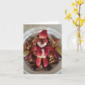 Fruit Santa Greetings Card Karte (Gelbe Blume)