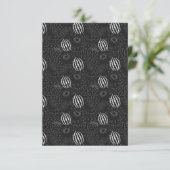 Fruit seamless pattern black and white Tropical Karte (Stehend Vorderseite)