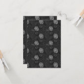 Fruit seamless pattern black and white Tropical Karte (Vorderseite/Rückseite Beispiel)