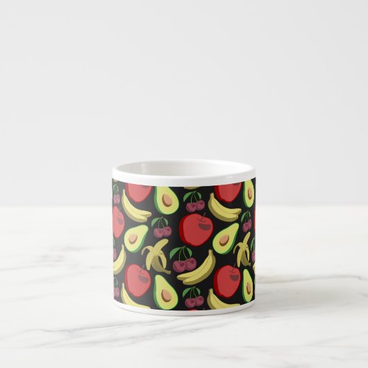 Fruit seamless pattern | colorful tropical fruit espressotasse (Vorderseite)