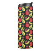 Fruit seamless pattern | colorful tropical fruit thermosbecher (Nach links gedreht)