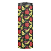 Fruit seamless pattern | colorful tropical fruit thermosbecher (Rückseite)