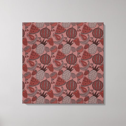 Fruit seamless pattern | Fruit surface pattern 16 Leinwanddruck (Vorderseite)