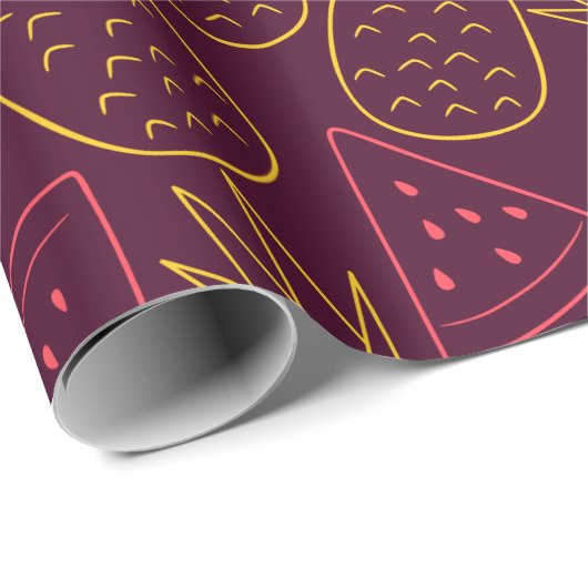 Fruit seamless pattern | Fruit surface pattern 18 Geschenkpapier (Rolleneckpunkt)