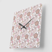 Fruit seamless pattern | Fruit surface pattern 1 Quadratische Wanduhr (Winkel)