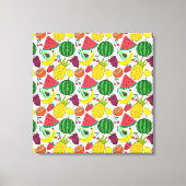 Fruit seamless pattern | Fruit surface pattern 22 Leinwanddruck (Vorderseite)