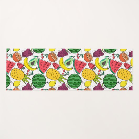 Fruit seamless pattern | Fruit surface pattern 22 Yogamatte (Vorderseite (Horizontal))