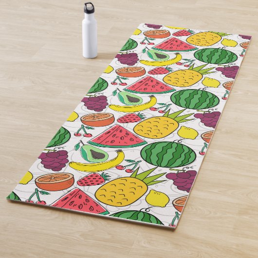 Fruit seamless pattern | Fruit surface pattern 22 Yogamatte (Beispiel)