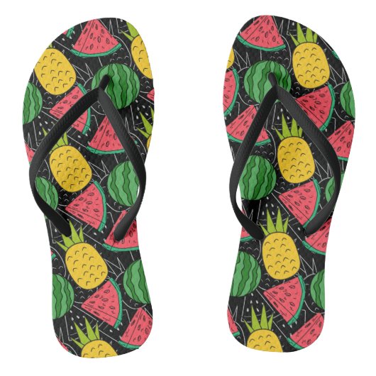 Fruit seamless pattern | Fruit surface pattern 26 Badesandalen (Fußbett)