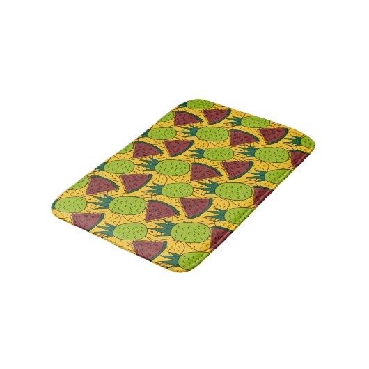 Fruit seamless pattern | Fruit surface pattern 29 Badematte (Schrägansicht)