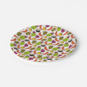 Fruit seamless pattern | Fruit surface pattern 34 Pappteller (Schrägansicht)