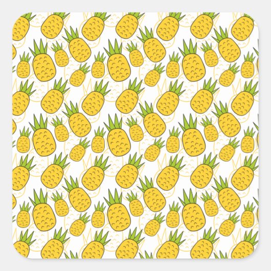 Fruit seamless pattern | Fruit surface pattern 41 Quadratischer Aufkleber (Vorderseite)