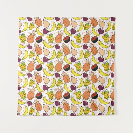 Fruit seamless pattern | Fruit surface pattern 50 Wandteppich (Vorderseite)