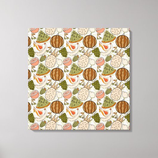 Fruit seamless pattern | Fruit surface pattern 54 Leinwanddruck (Vorderseite)