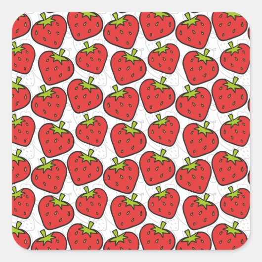 Fruit seamless pattern | Fruit surface pattern 60 Quadratischer Aufkleber (Vorderseite)