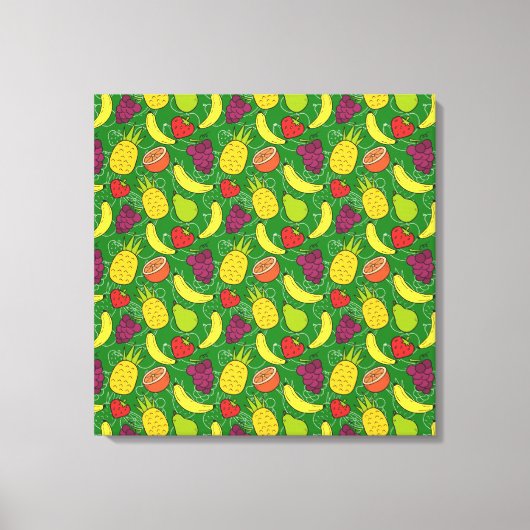 Fruit seamless pattern | Fruit surface pattern 7 Leinwanddruck (Vorderseite)